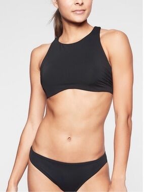 🕶️ NWT Athleta Maldives Bra Cup Bikini Top Black Size 32B/C